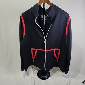 Venezia Track Full Zip Jacket Size 18/20 Womens Black/Red